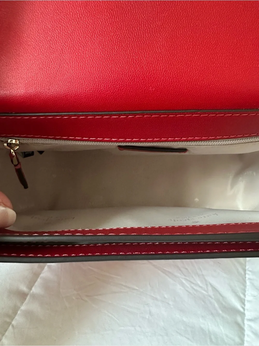 Kate Spade Red Leather Top-Handle Satchel